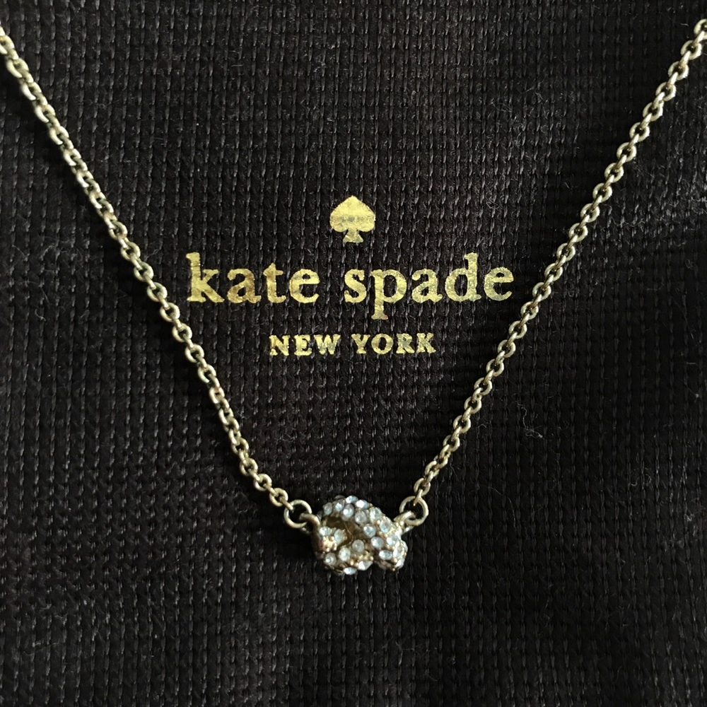 Kate Spade gold knot necklace